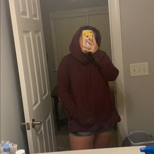 Lululemon Burgundy Workout Tight-ish Hoddie